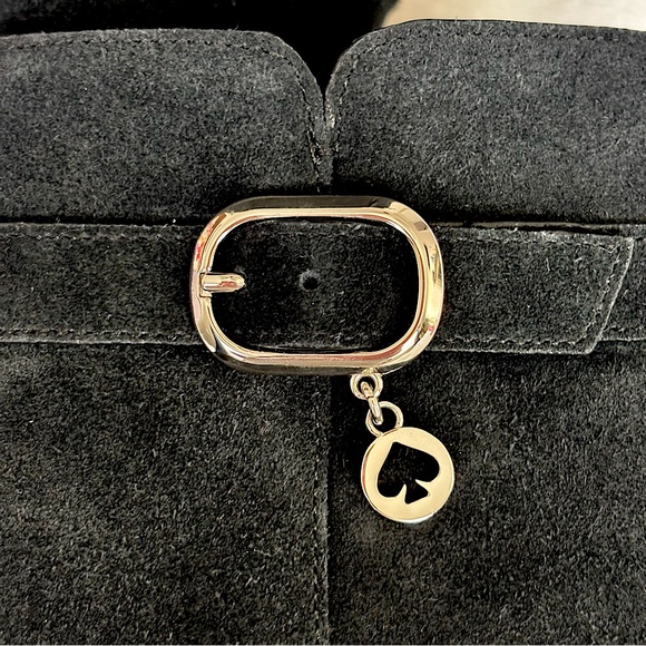 KATE SPADE Blaire Black Suede Leather Heeled Bootie--NEW--6.5 - Picture 6 of 16